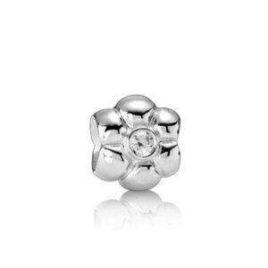 Pandora Sterling Silver Camellia Flower Charm ALE 925 790185CZ